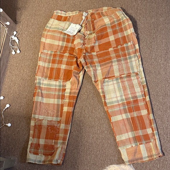 Magnolia Pearl Patchwork Crossroads Carmel Plaid Pants Free People - Picture 11 of 15